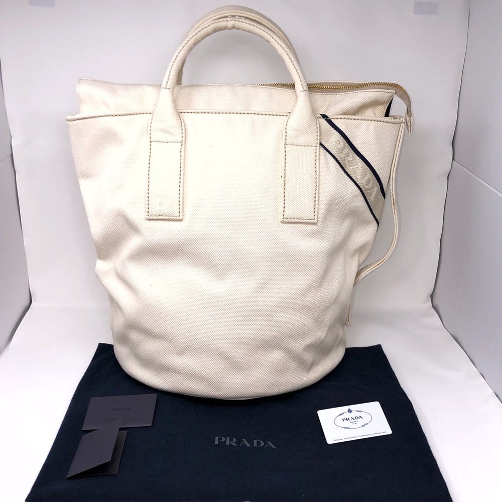 RARE | PRADA ROMA CANVAS TOTE BAG | LIKE NEW!